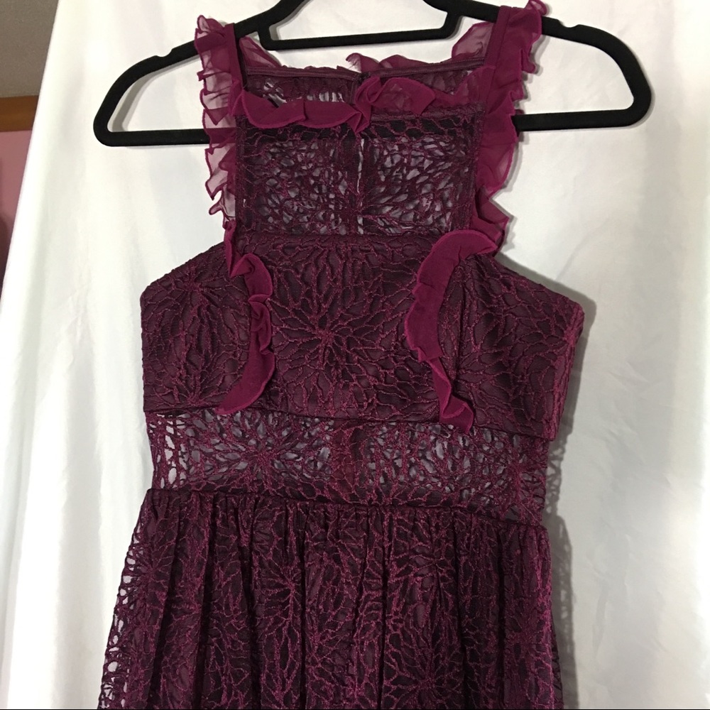 Jay Godfrey Lace Ruffles Mini Dress